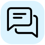 chat icon blue